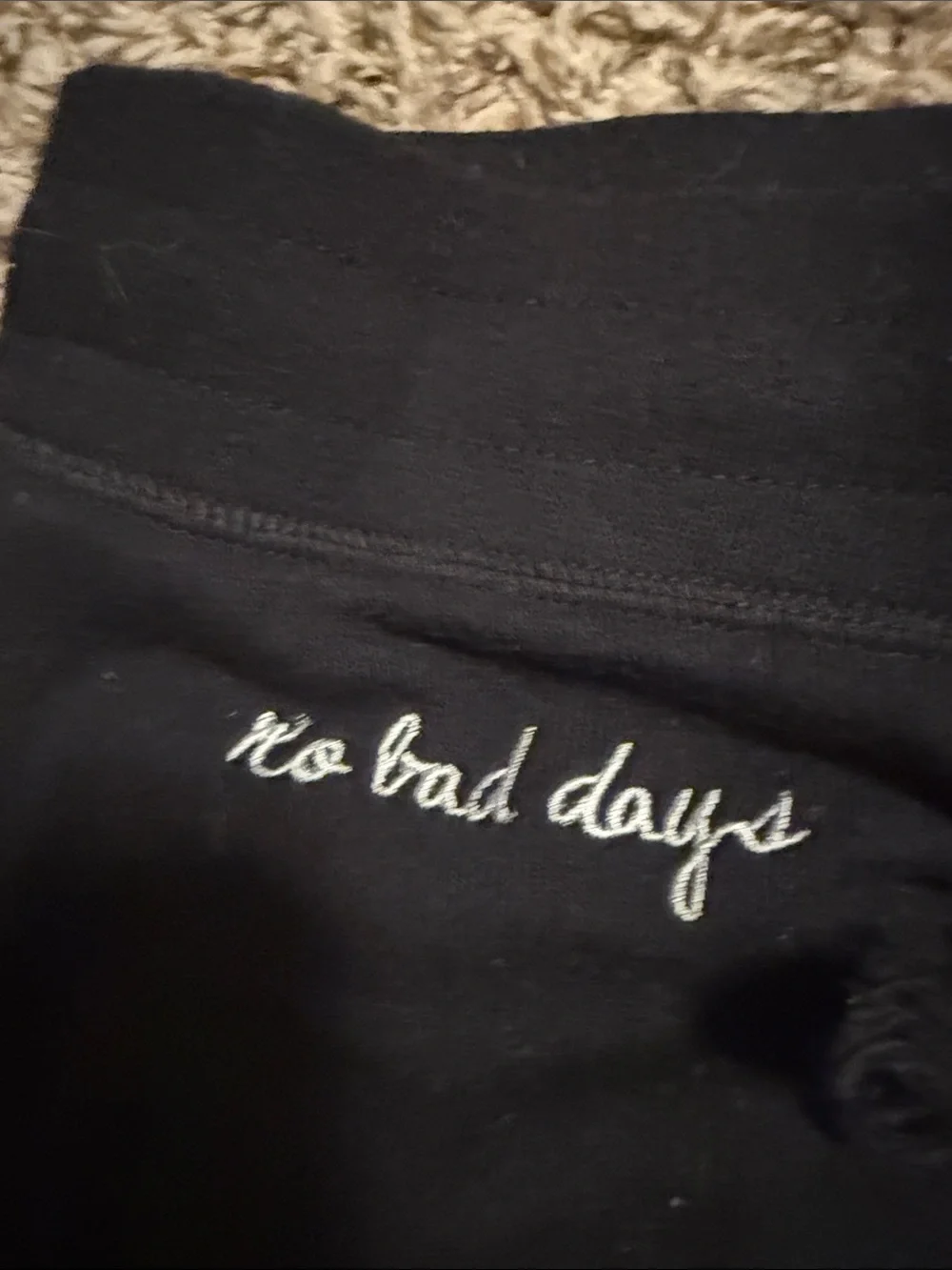 PJ Salvage Black Lounge Pants with White Stripe Accents